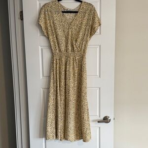 Reitmans Yellow Floral Midi Dress
